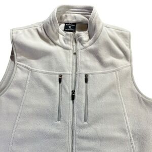 SCOTTeVEST Fleece Vest Men's XL Gray‎ Full Zip Pockets Travel Utility Vest